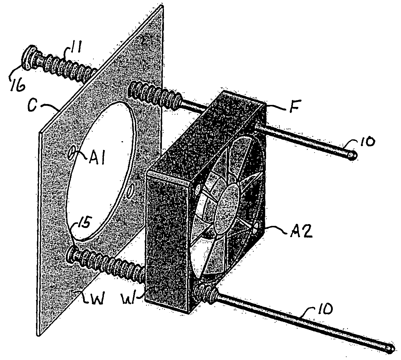 Flexible mount for a fan and like devices