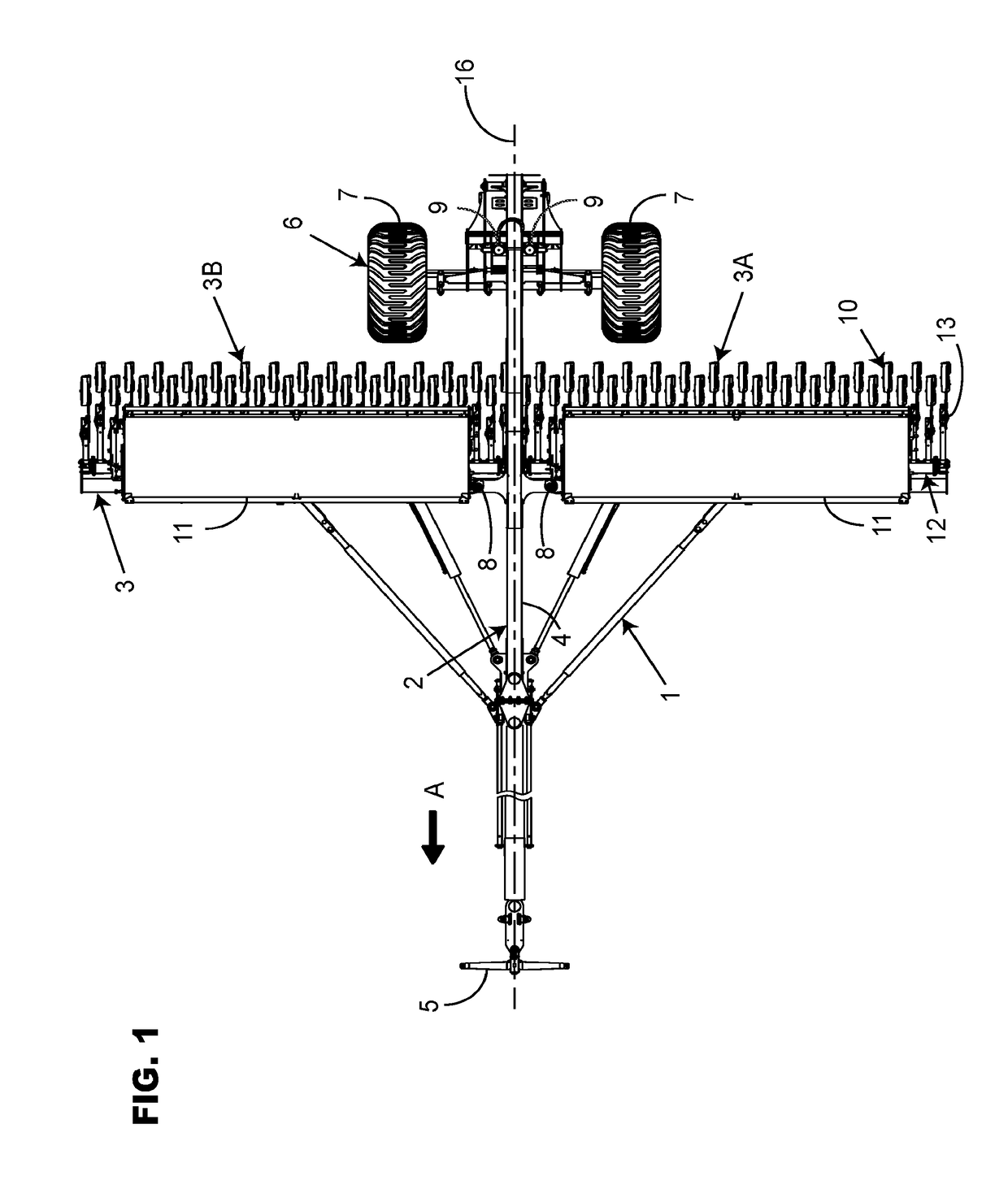 Agricultural machine with at least one articulated seeder bar