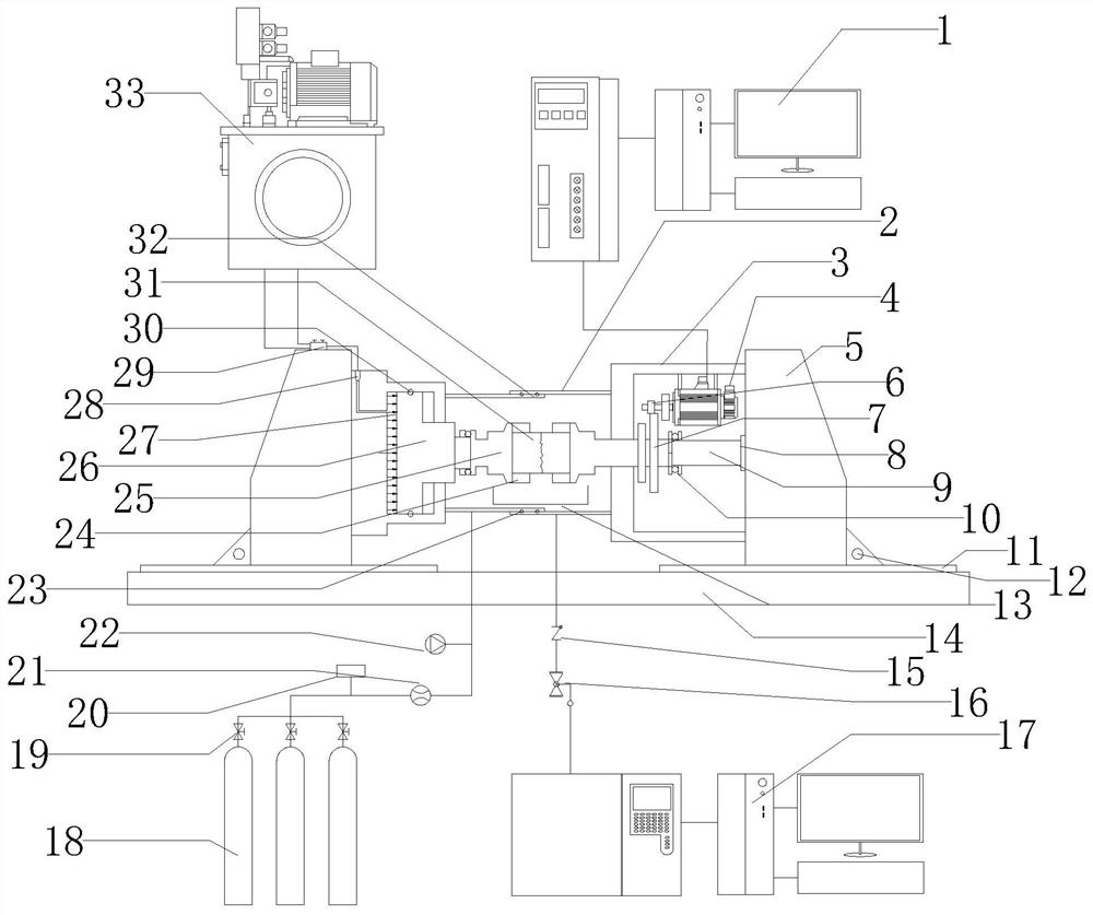 Coal rock torsional friction comprehensive experiment system