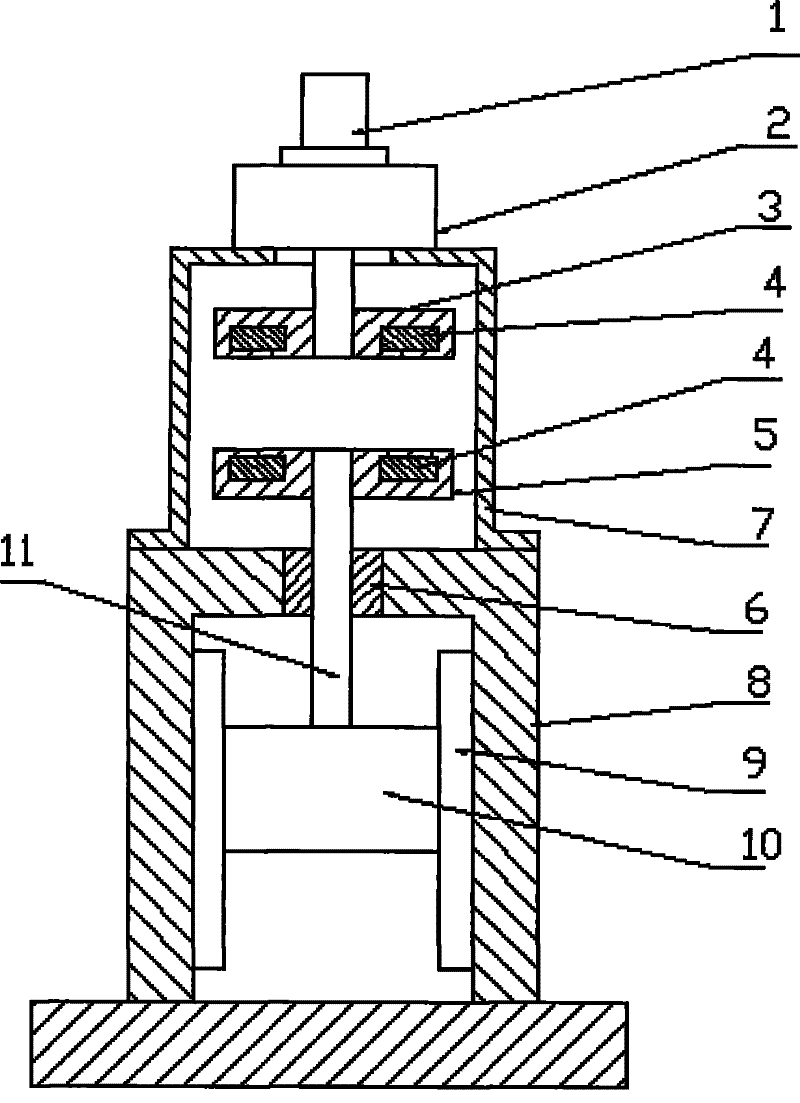 A punching machine mechanism with magnetic drive