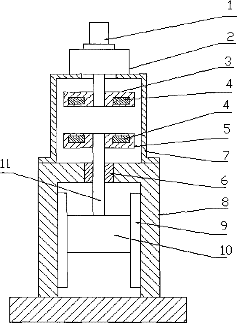 A punching machine mechanism with magnetic drive