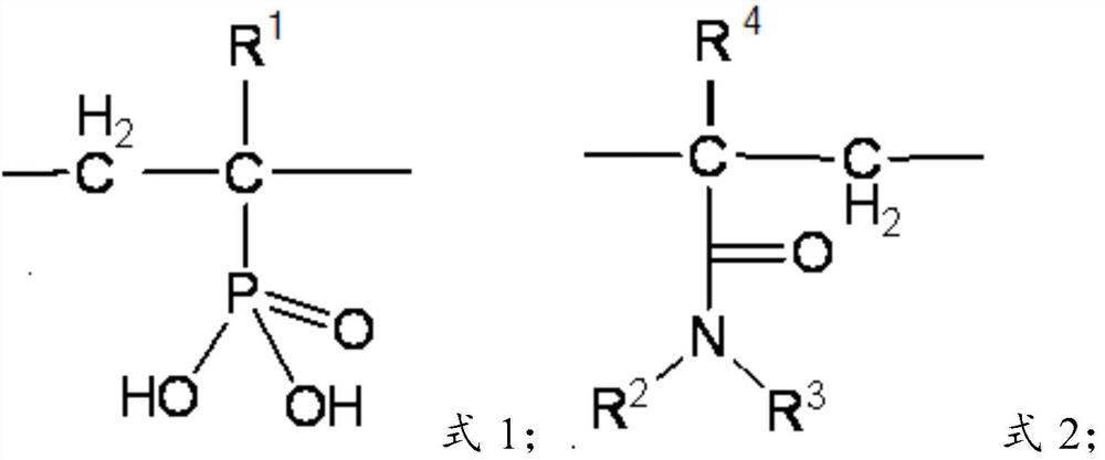 Low-viscosity organic phosphonic acid polymer filtrate reducer as well as preparation method and application thereof