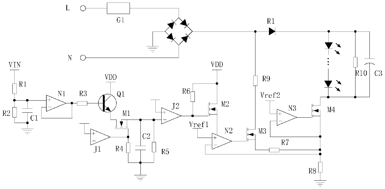 Self-adaptive discharge control circuit and method
