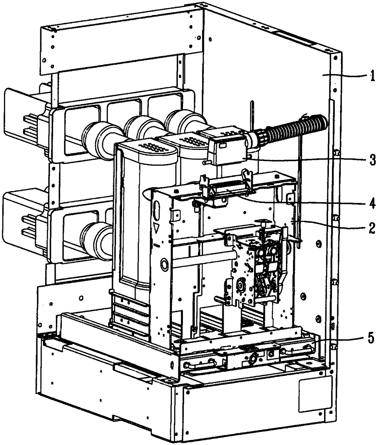 Conveyor for pull-out circuit breakers