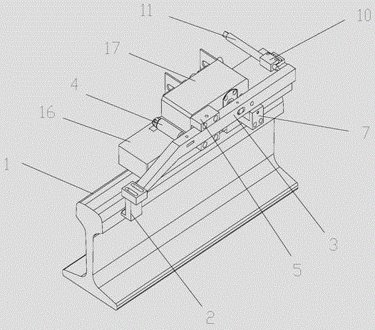 Adaptive following device for steel rail milling device lateral positioning