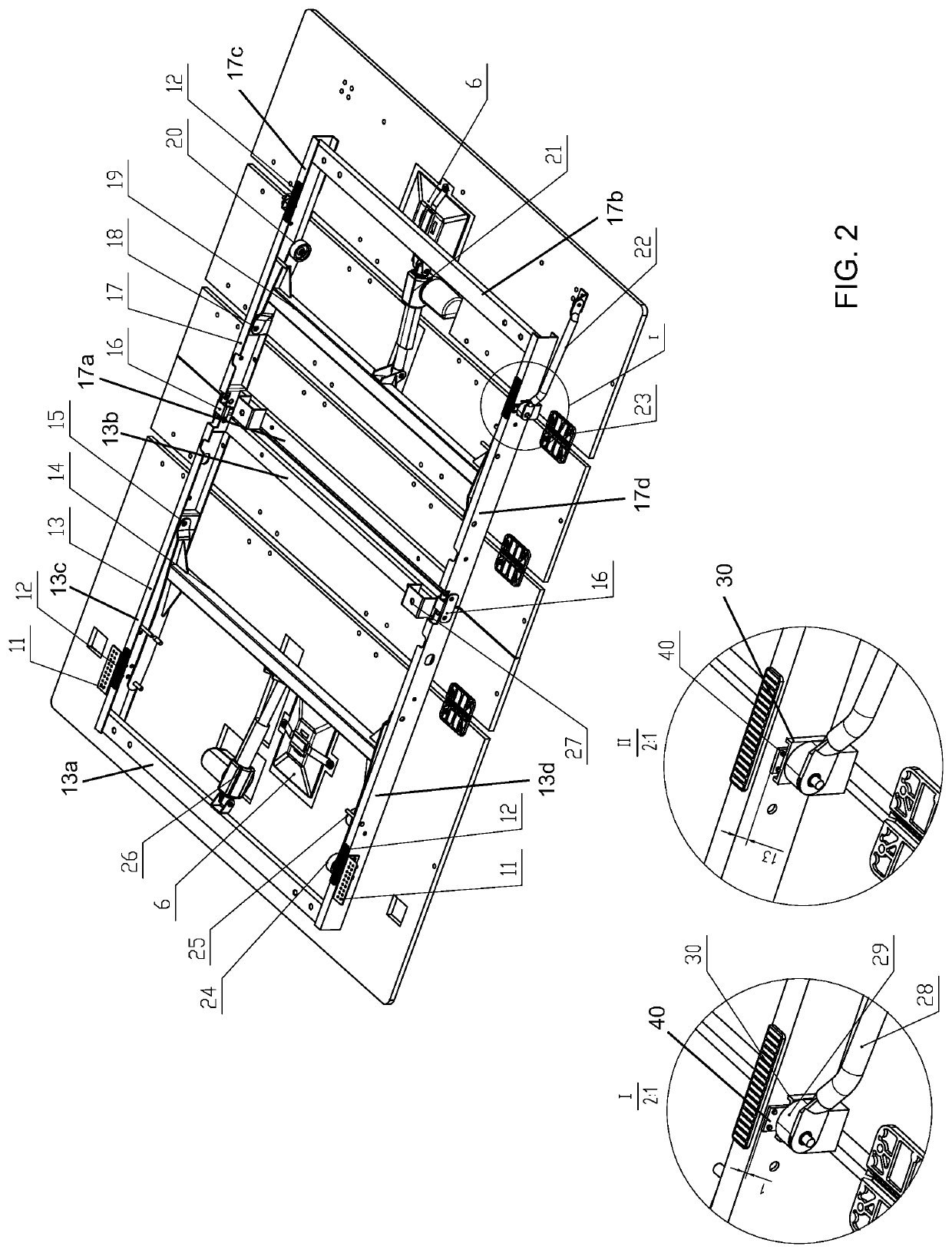 Adjustable bed with folding mechanism