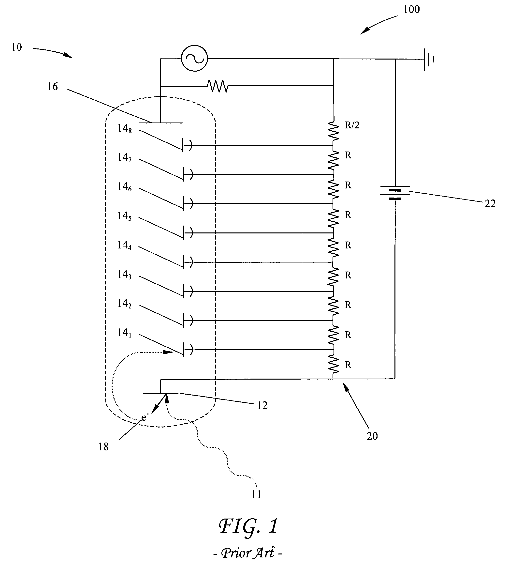 Low power photomultiplier tube circuit and method therefor