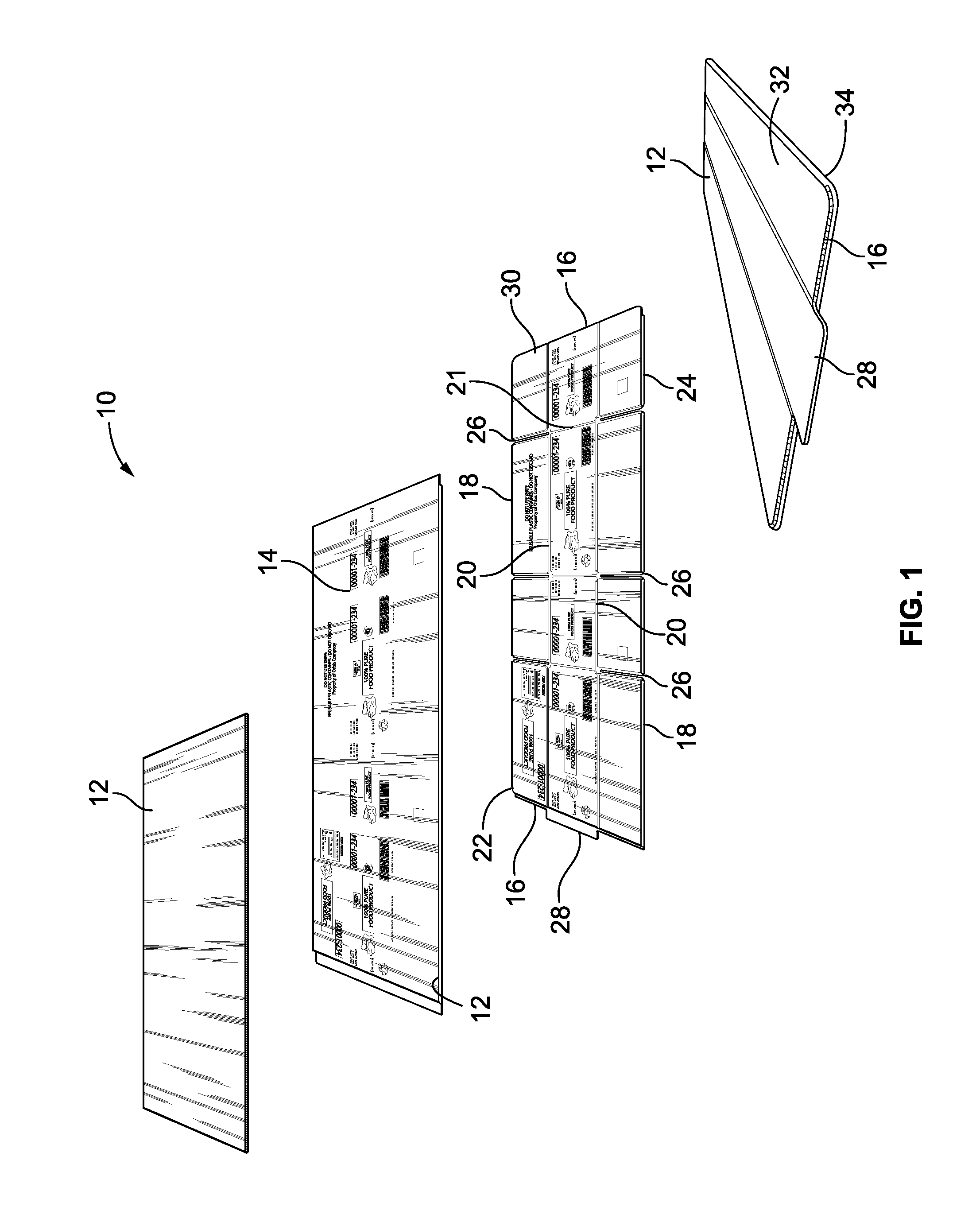 Plastic Corrugated Container and Intermediary Blank