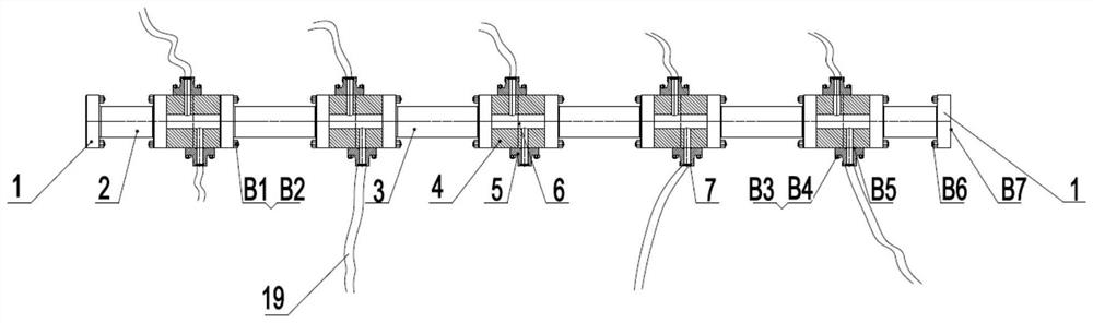 Large drift diameter high-low pressure distribution fracturing "-"-shaped manifold device