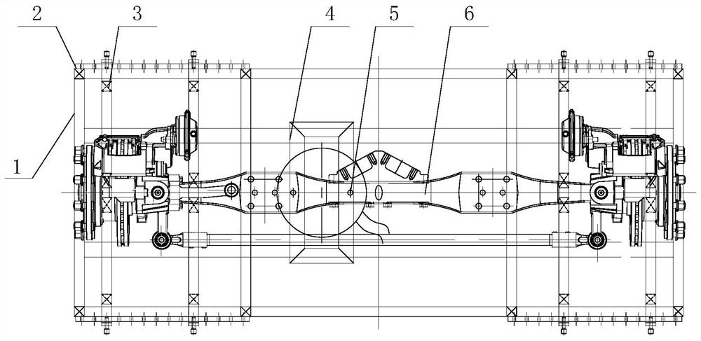 Passenger car front axle offline preassembling system and front axle automatic tightening and supporting device