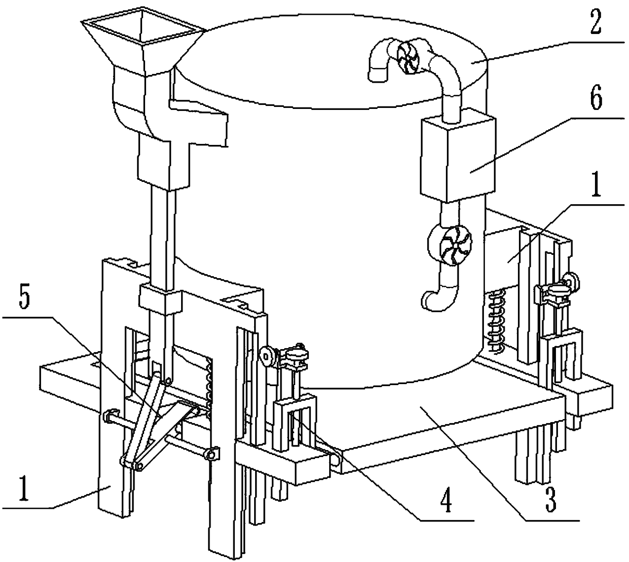 Energy-saving environment-friendly lime kiln with flue gas recycle