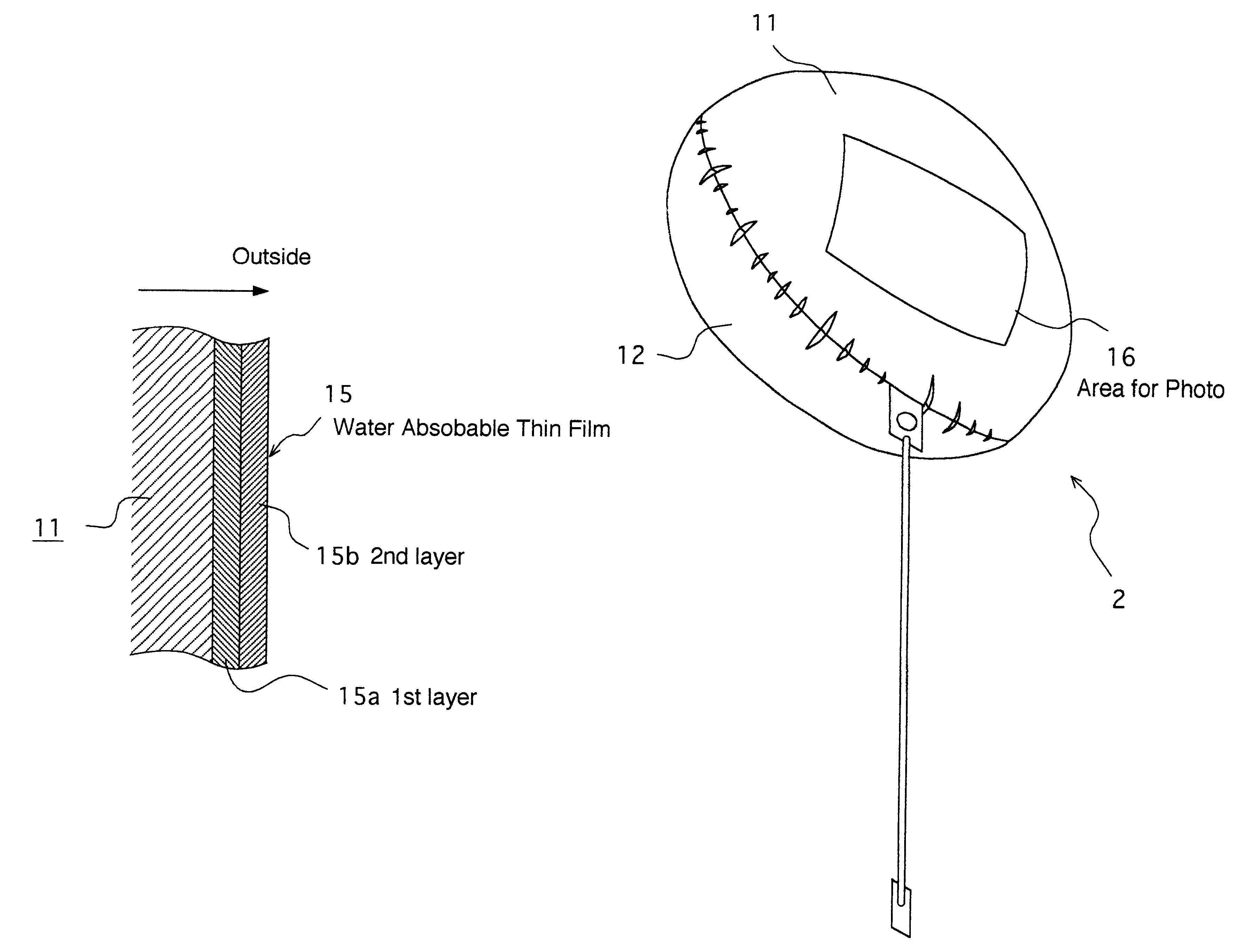 Balloon composed of two multilayered superimposed sheets