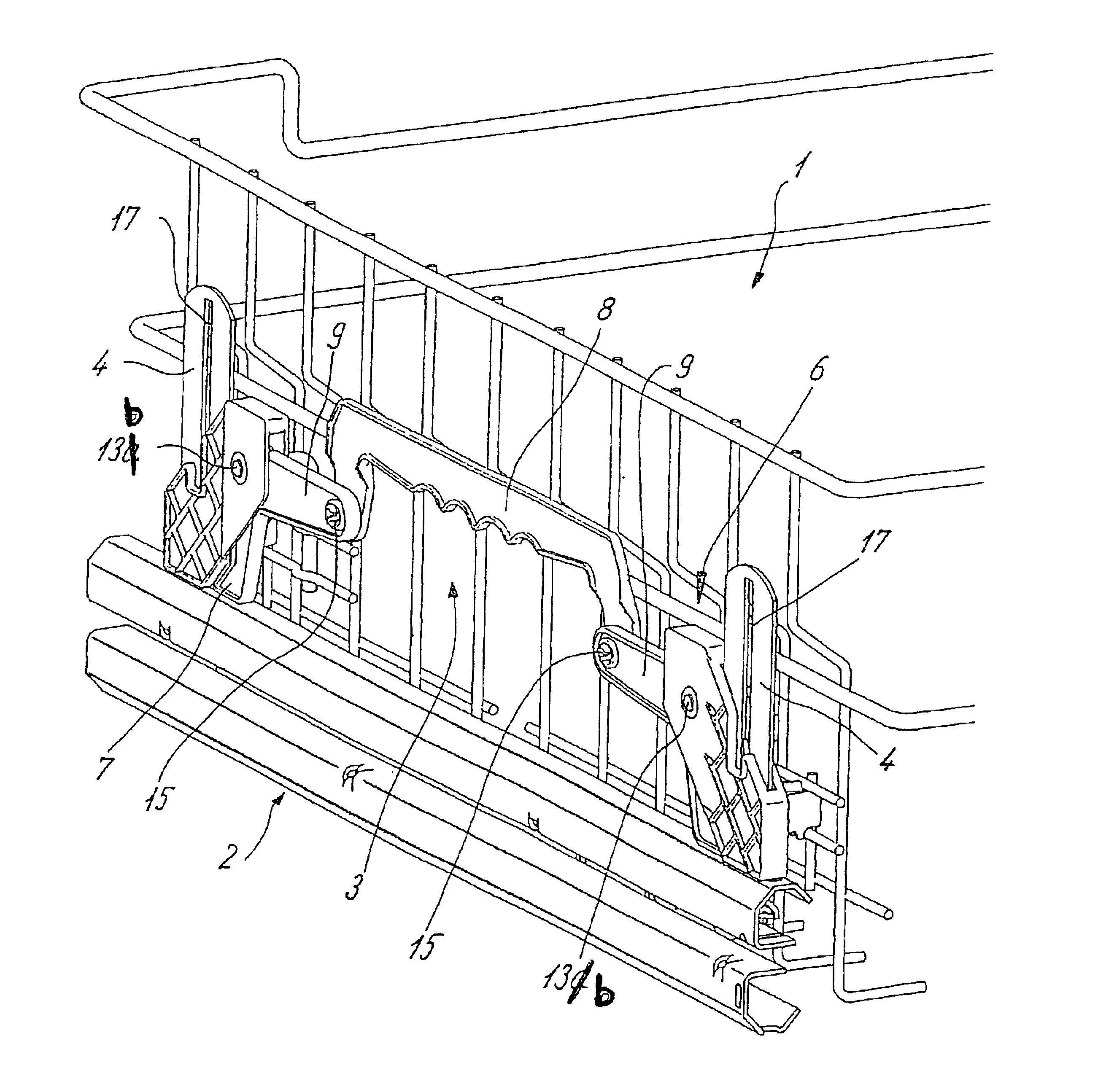 Container in the form of a compartment for domestic appliance