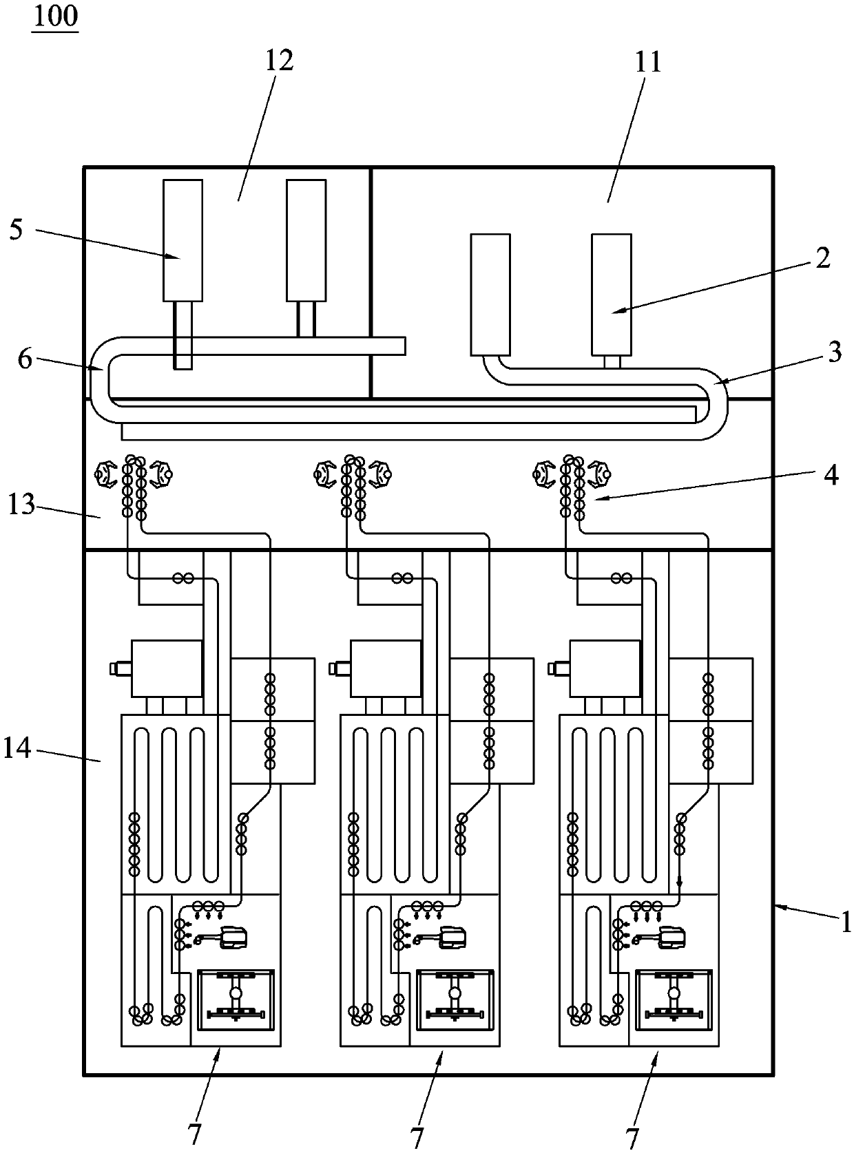 Spraying production line