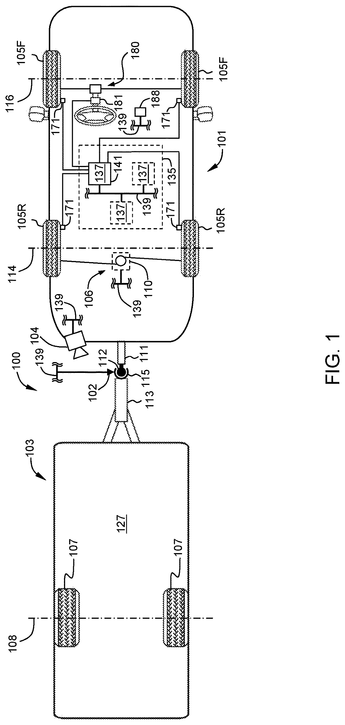 Trailer tracking control