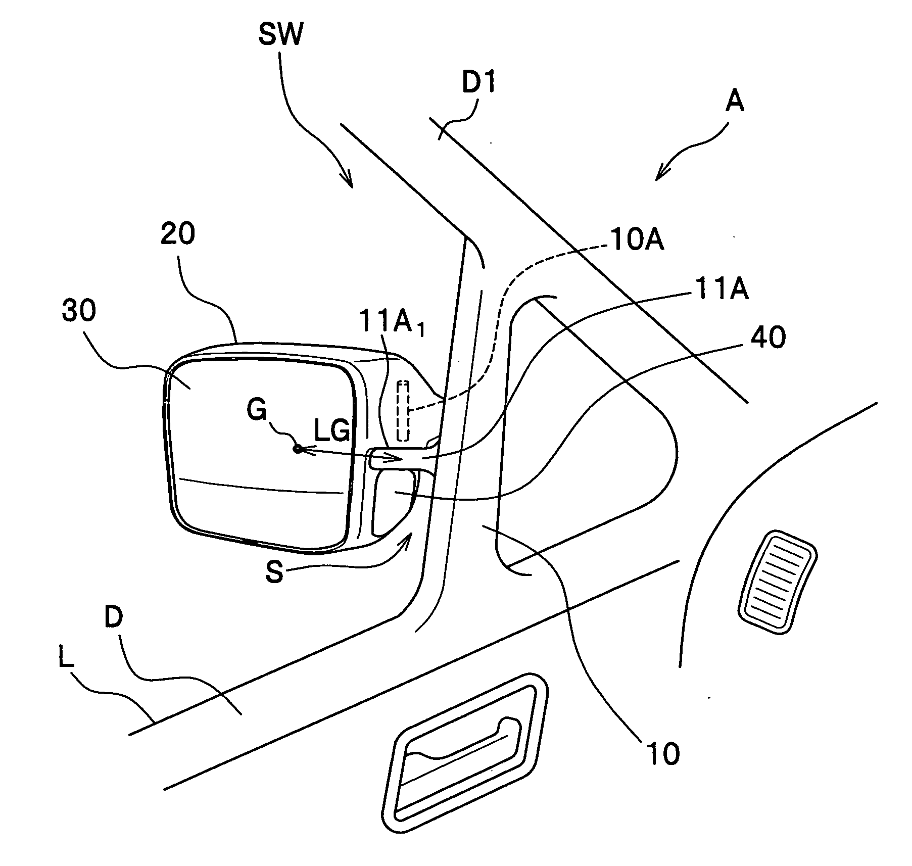 Outer mirror