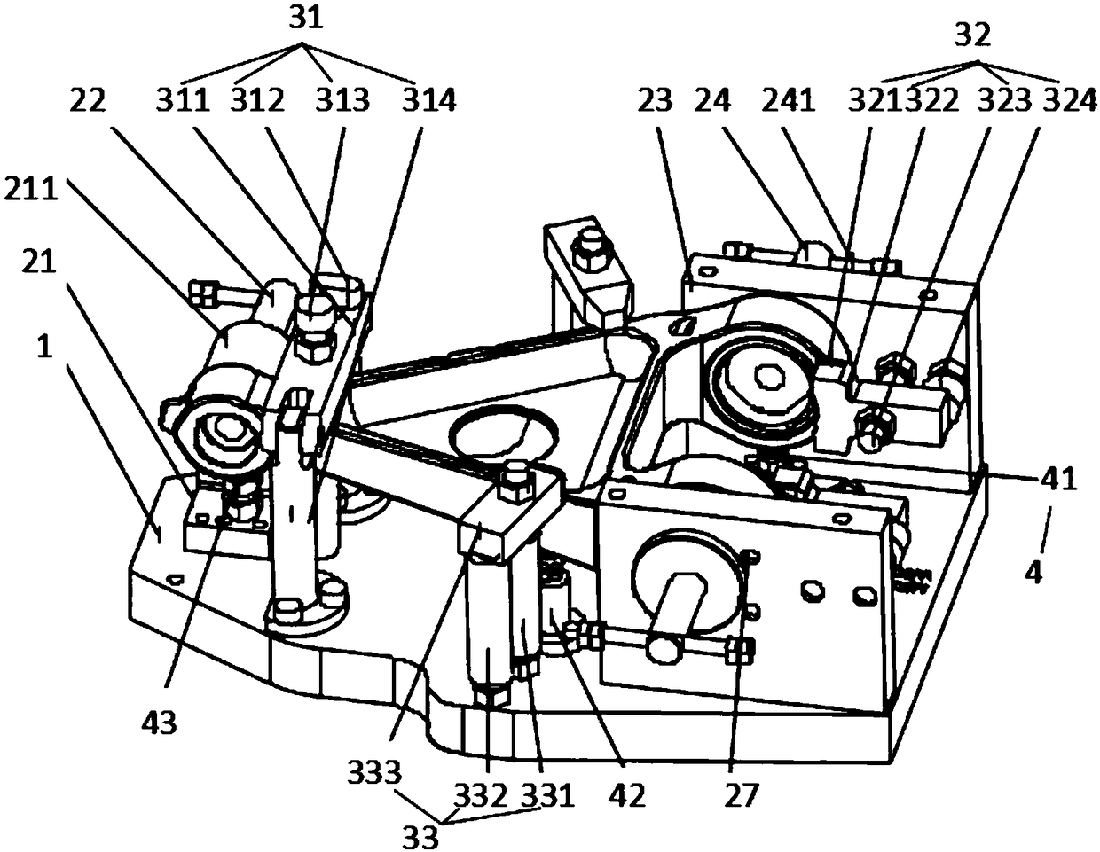 High-efficiency and high-precision fixture of aircraft undercarriage bracket and clamping method thereof