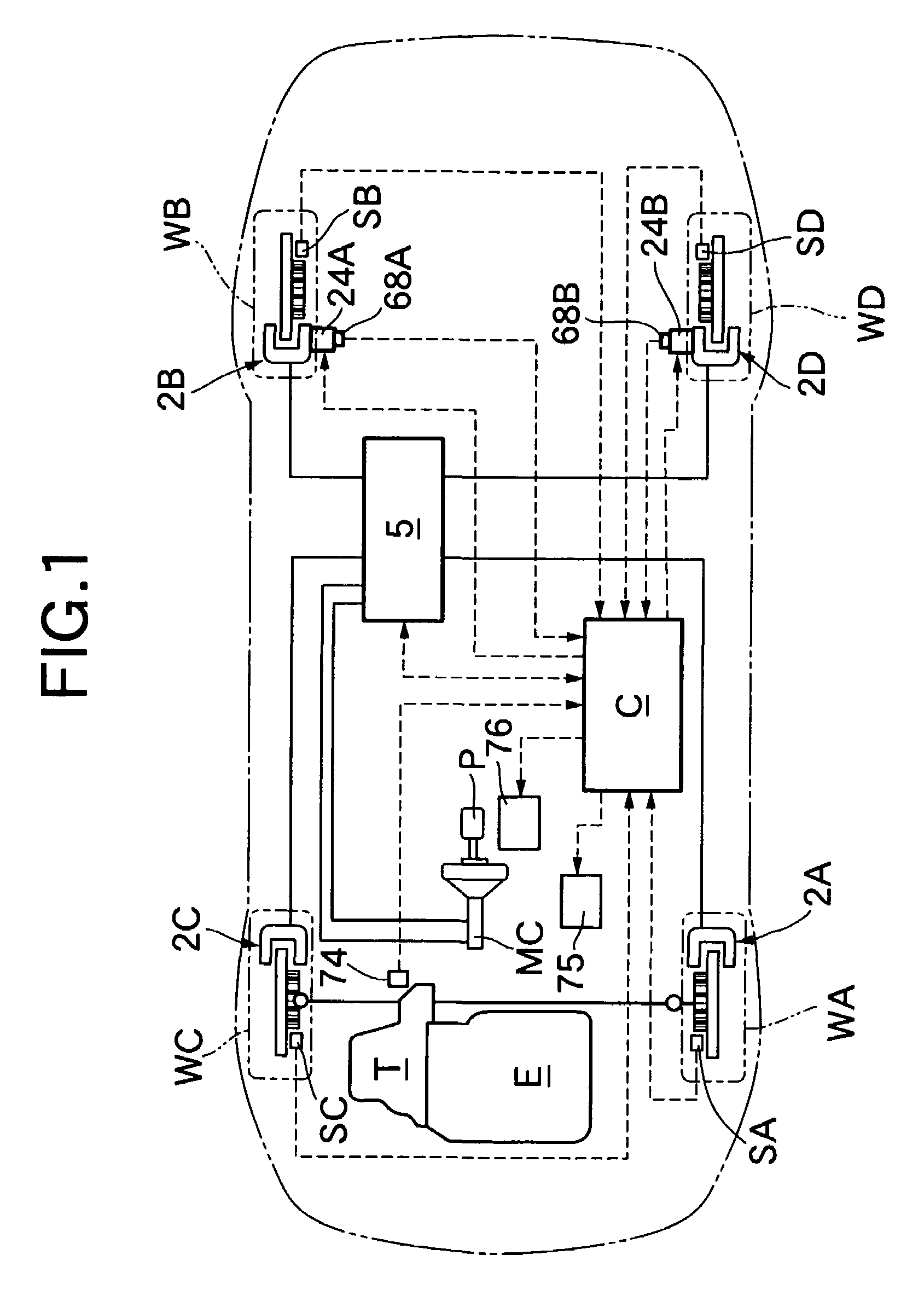 Brake system for vehicle