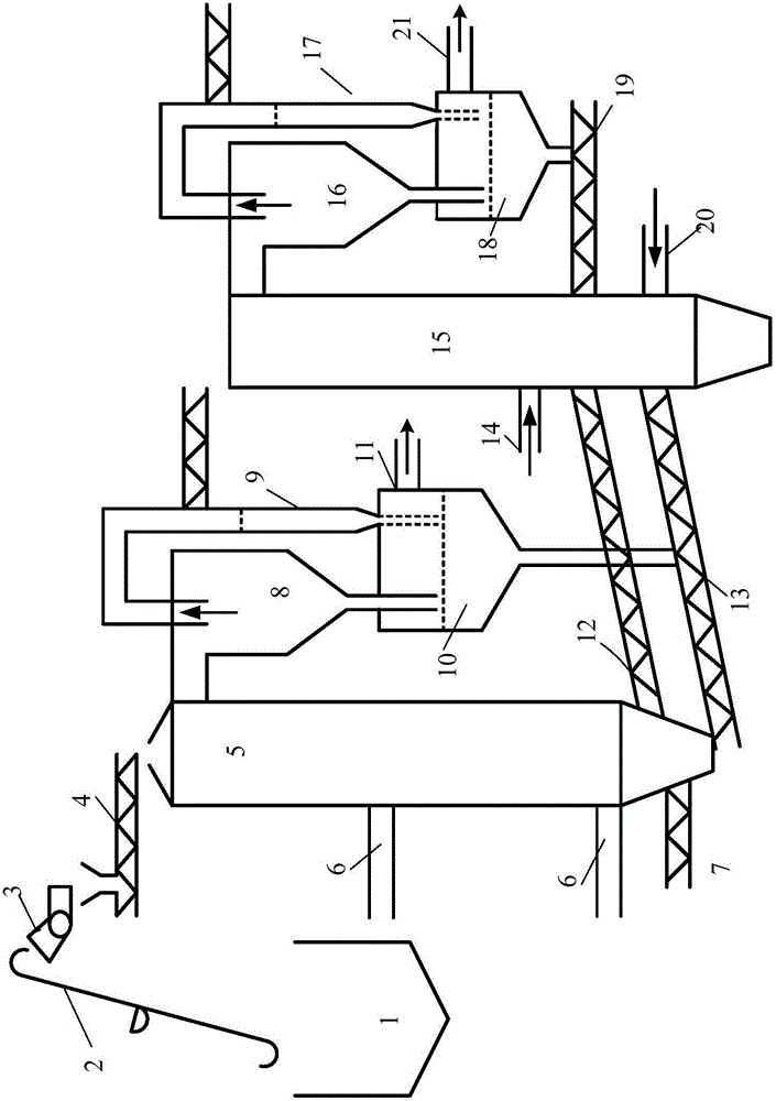 Medium-low rank coal pyrolysis and gasification system and medium-low rank coal pyrolysis and gasification method