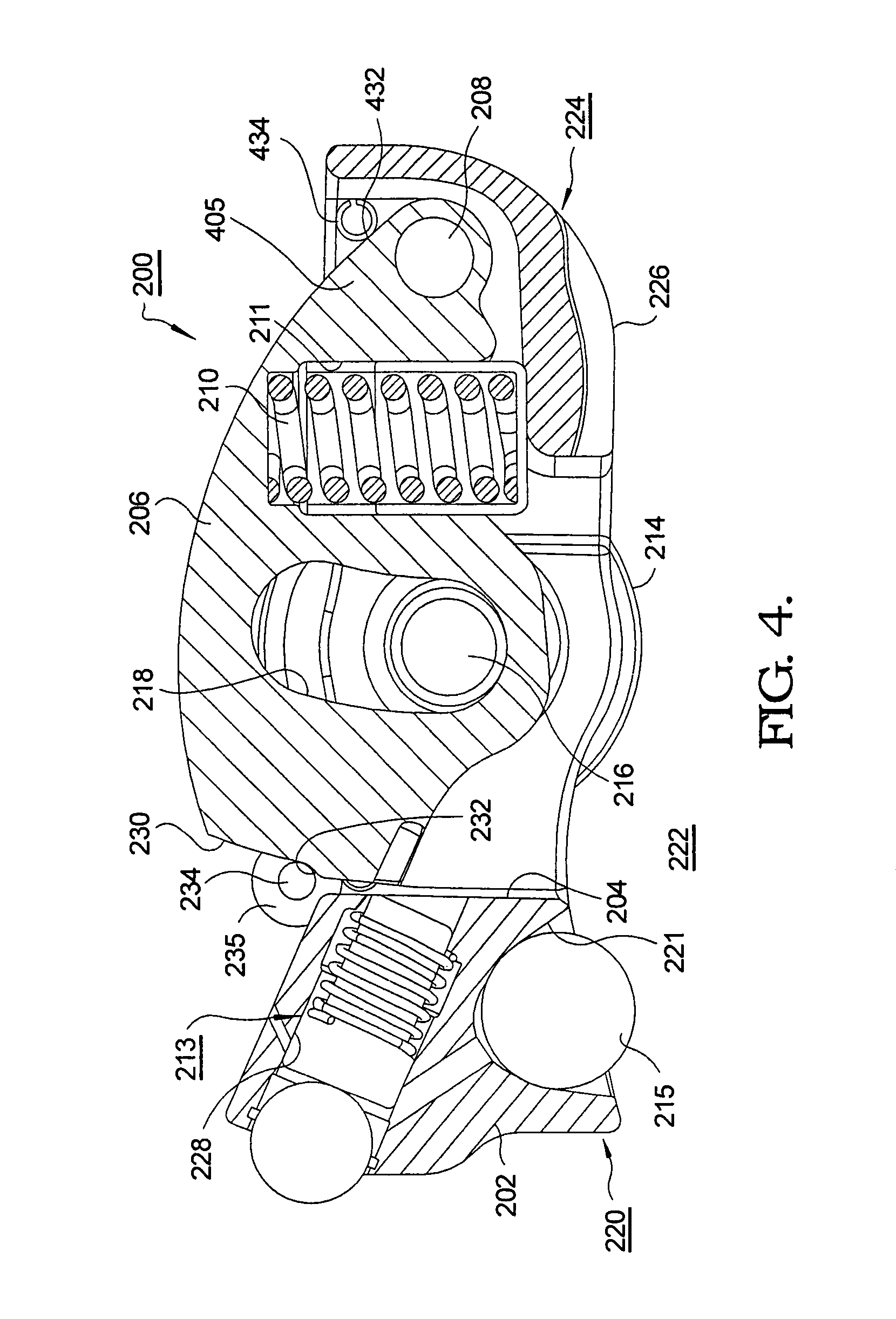 Two-step roller finger cam follower assembly having a follower travel limiter