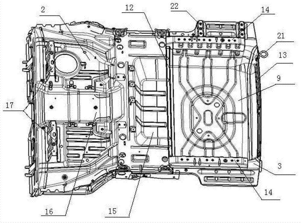 Rear floor assembly structure of plug-in hybrid electric vehicle