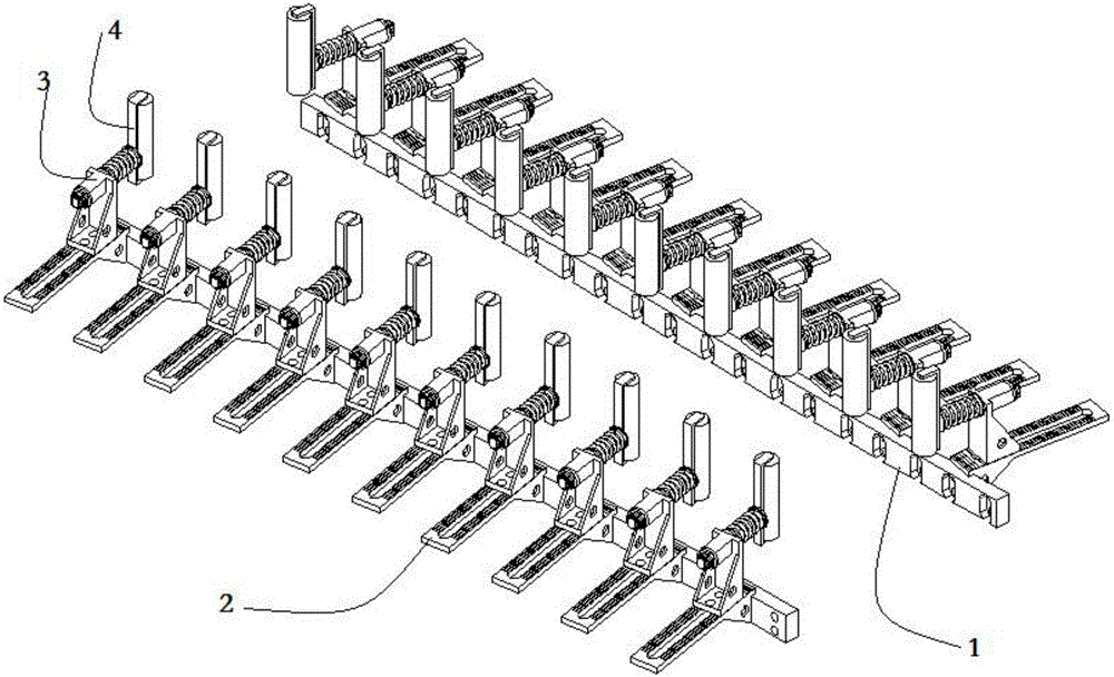 Unpowered automatic limiting and adjusting device based on conveying equipment