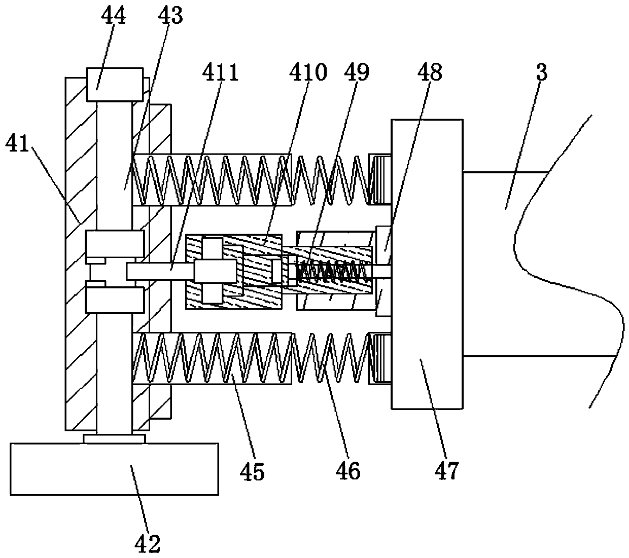 Vibration aiding device of discharging table of sorting machine