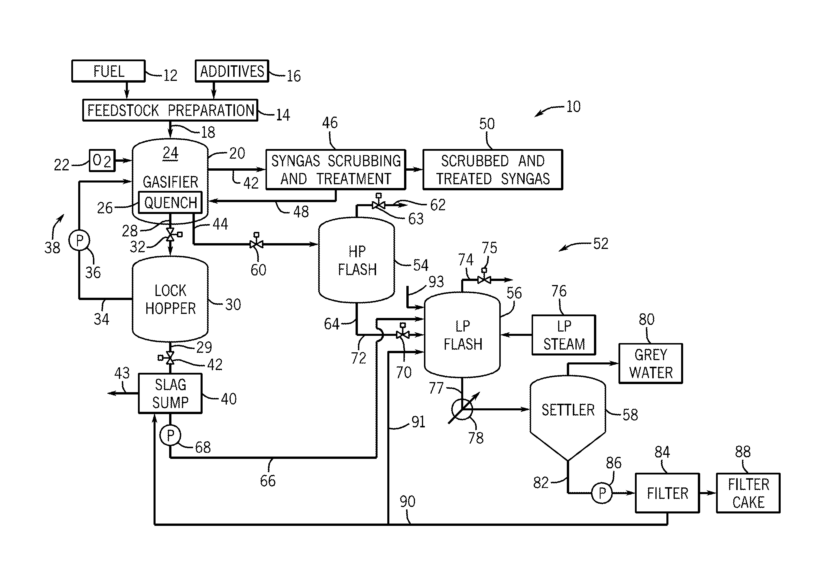 System for deaeration in a flash vessel