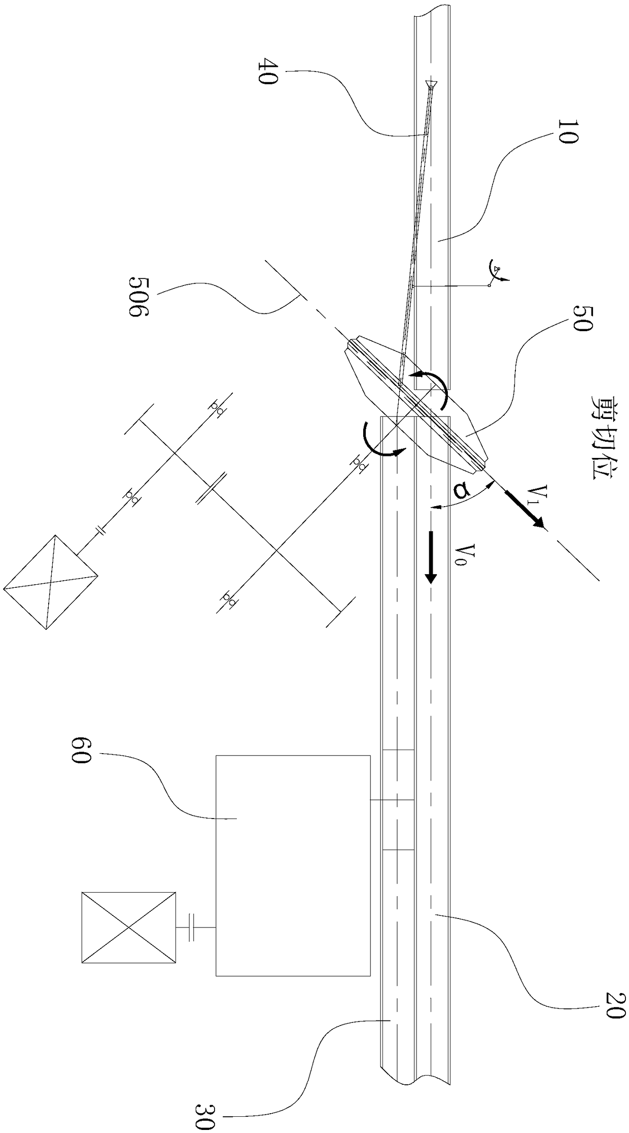 Rod and wire online head and tail shearing system