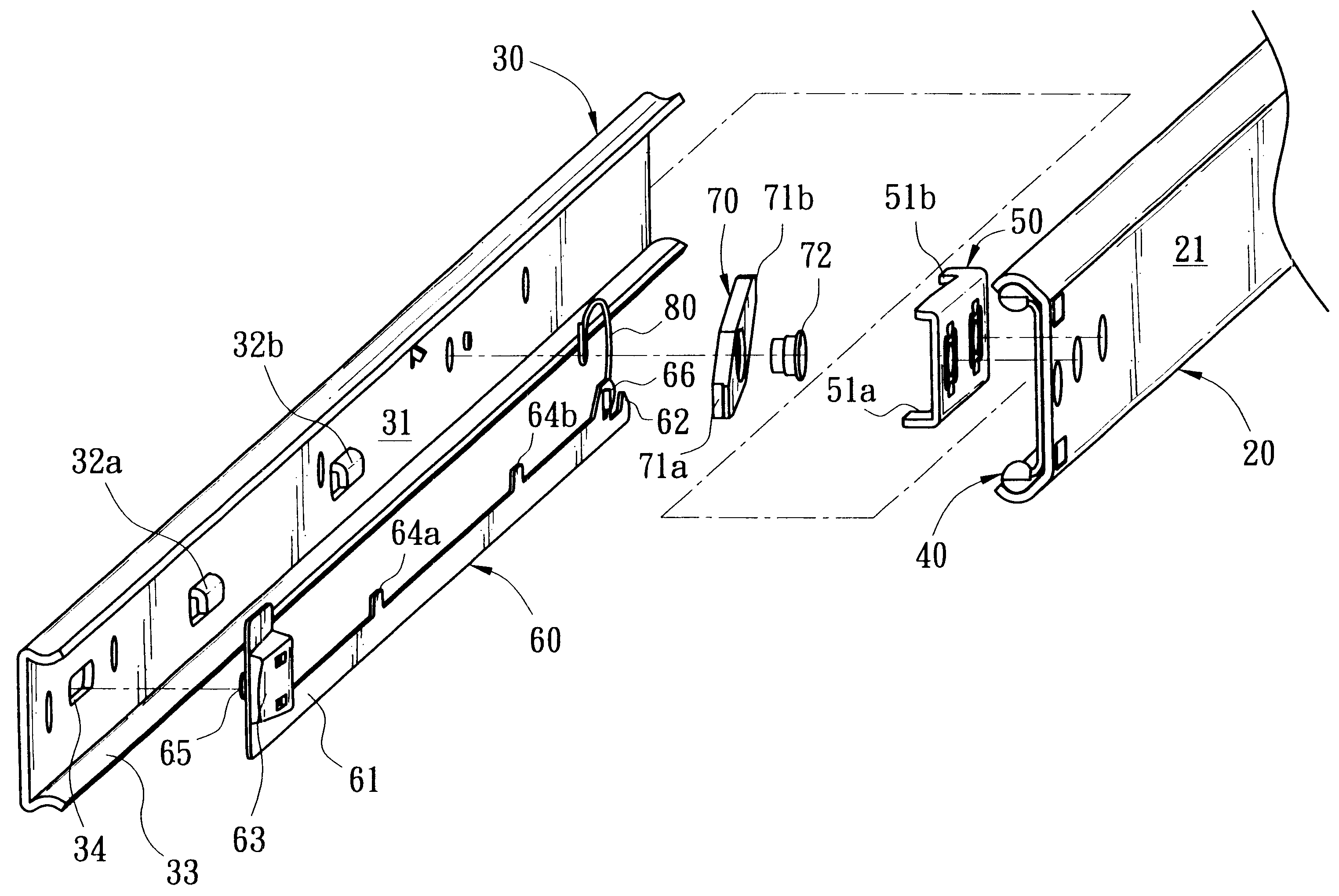 Release mechanism for telescoping slide assembly