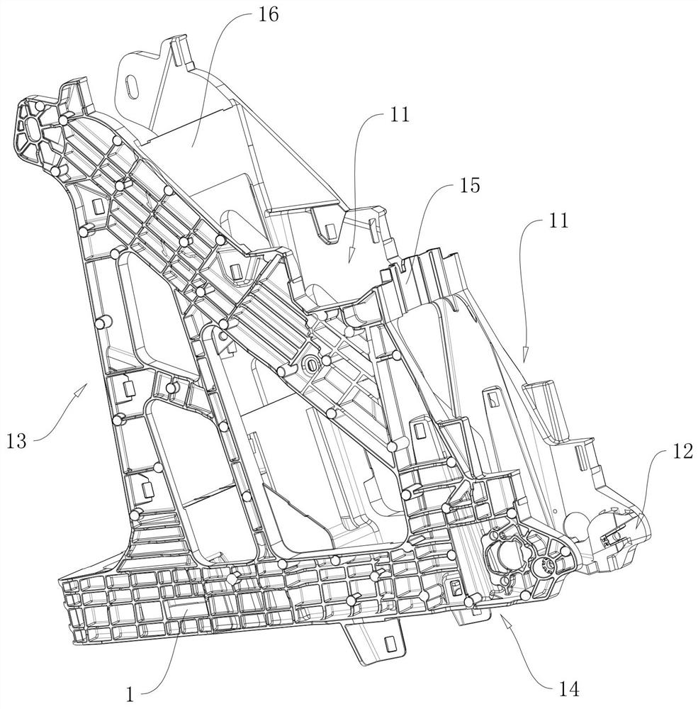 A car armrest skeleton mold