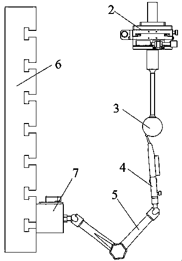 Five-axis rotary data calibration ball and using method thereof