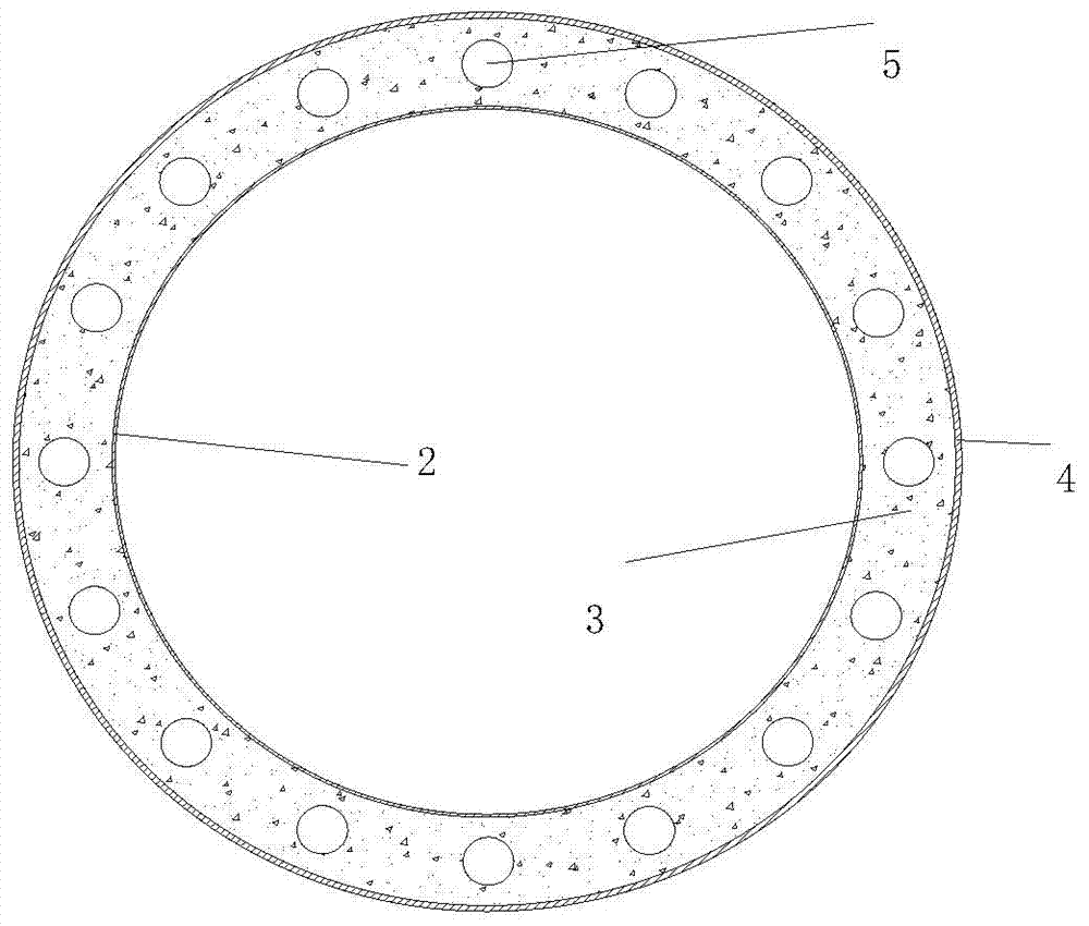 High-ductility concrete hollow pipe and manufacturing method thereof