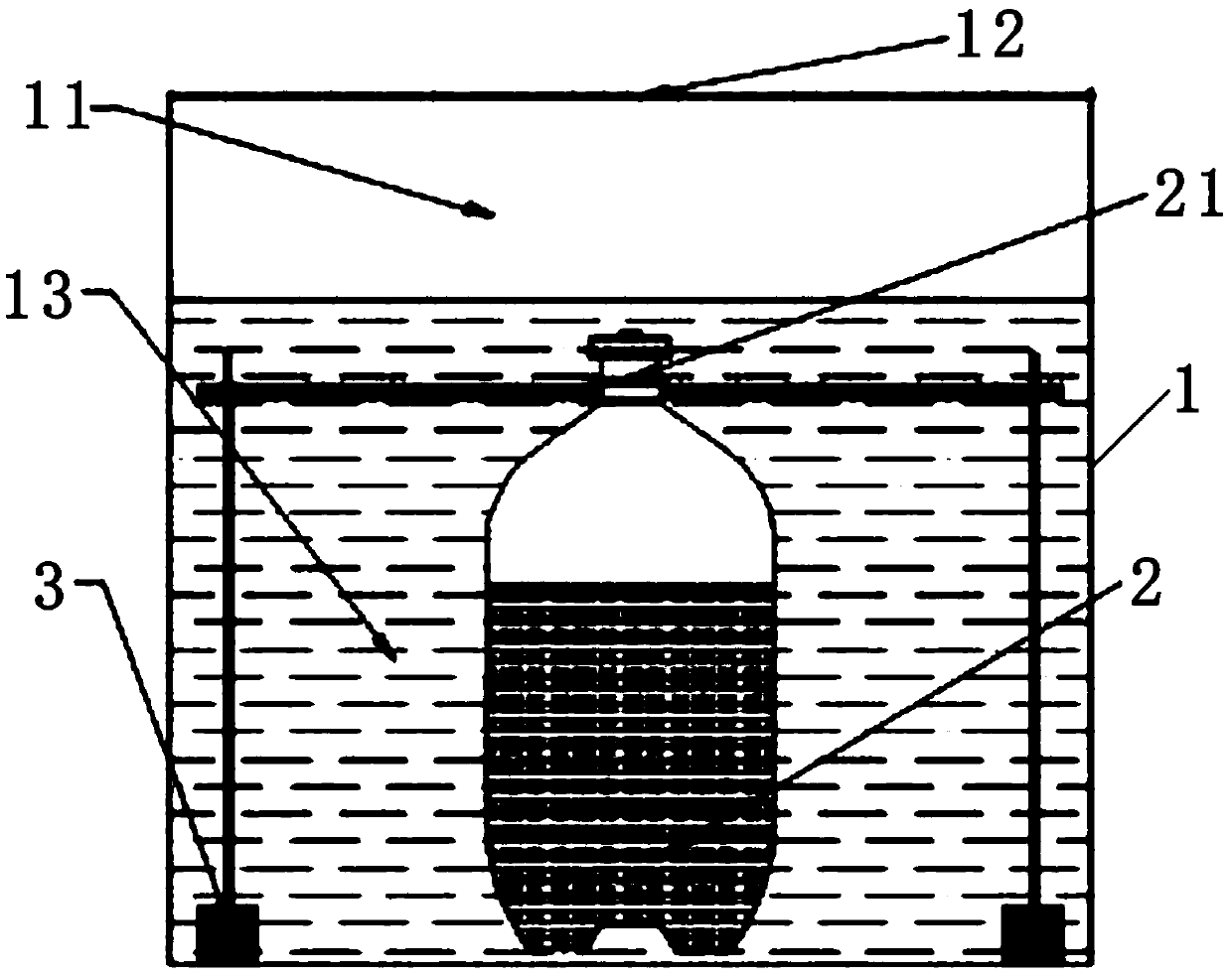 Infusion bottle leak detection device and leak detection method