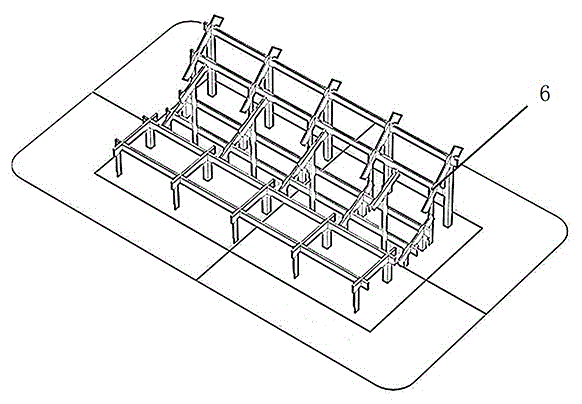 Steel rib double-T-shaped column and manufacturing method thereof