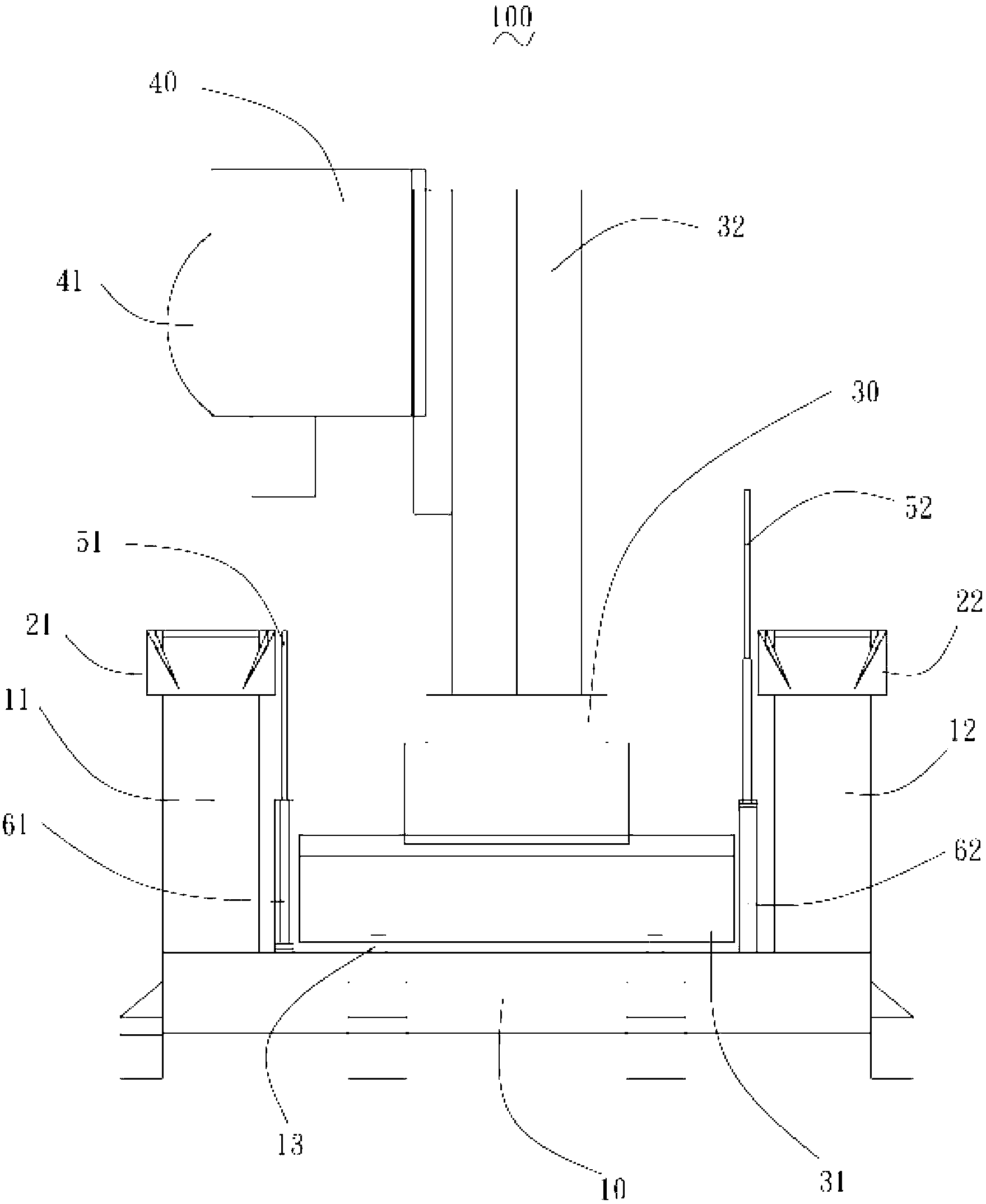 Vertical machine tool with double workbenches