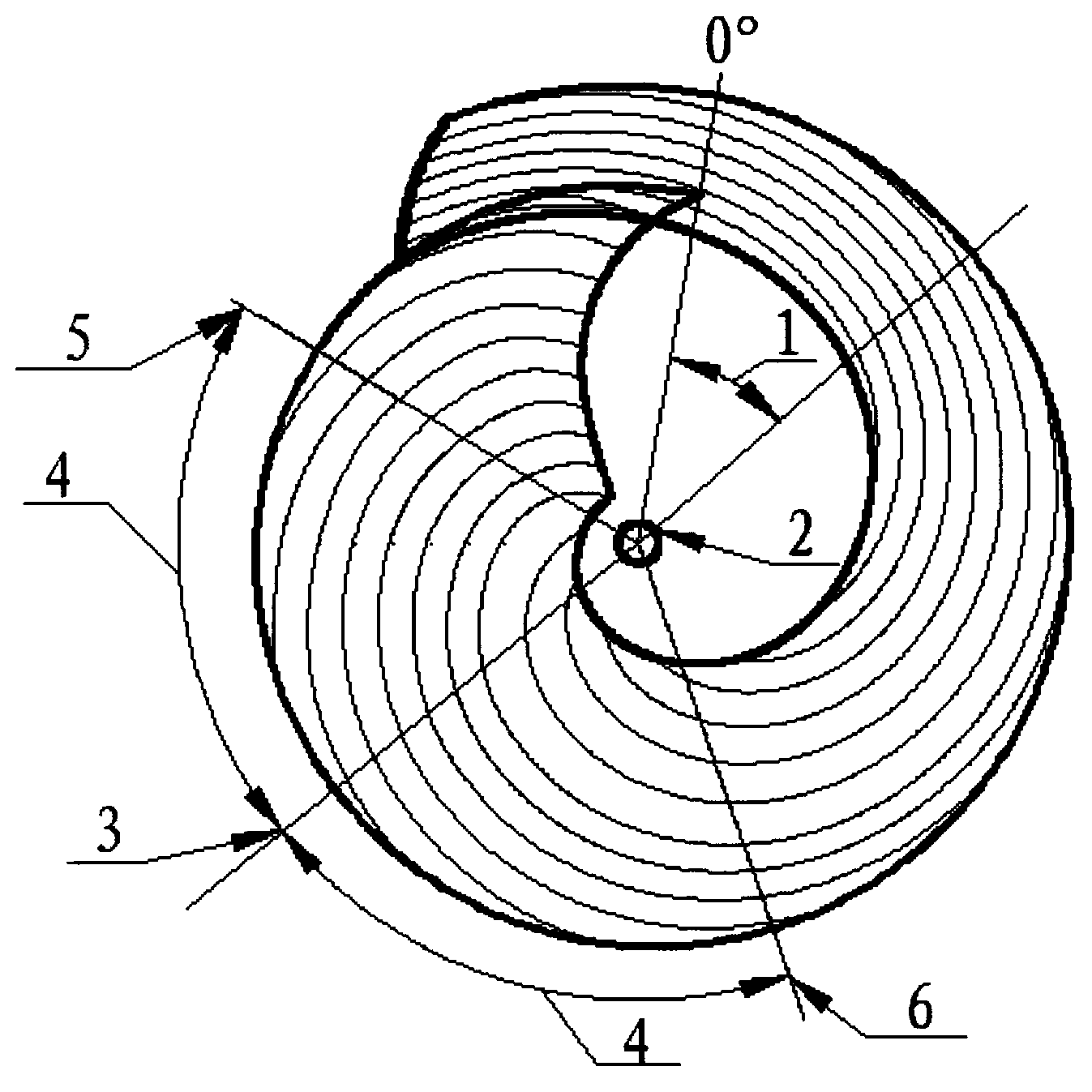 Method for eliminating unbalanced force of single-blade pump impeller