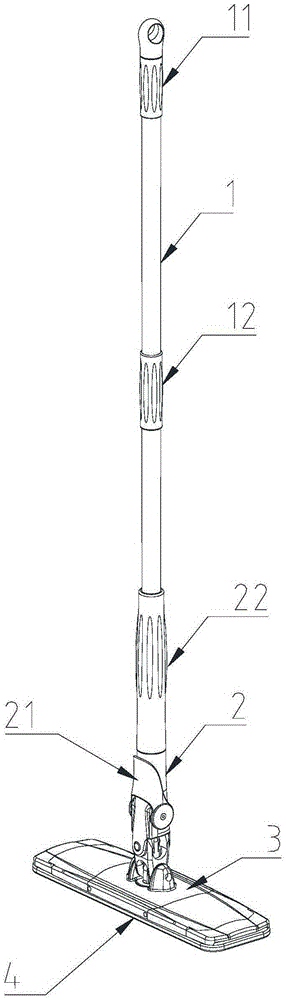 Water wringing flat mop