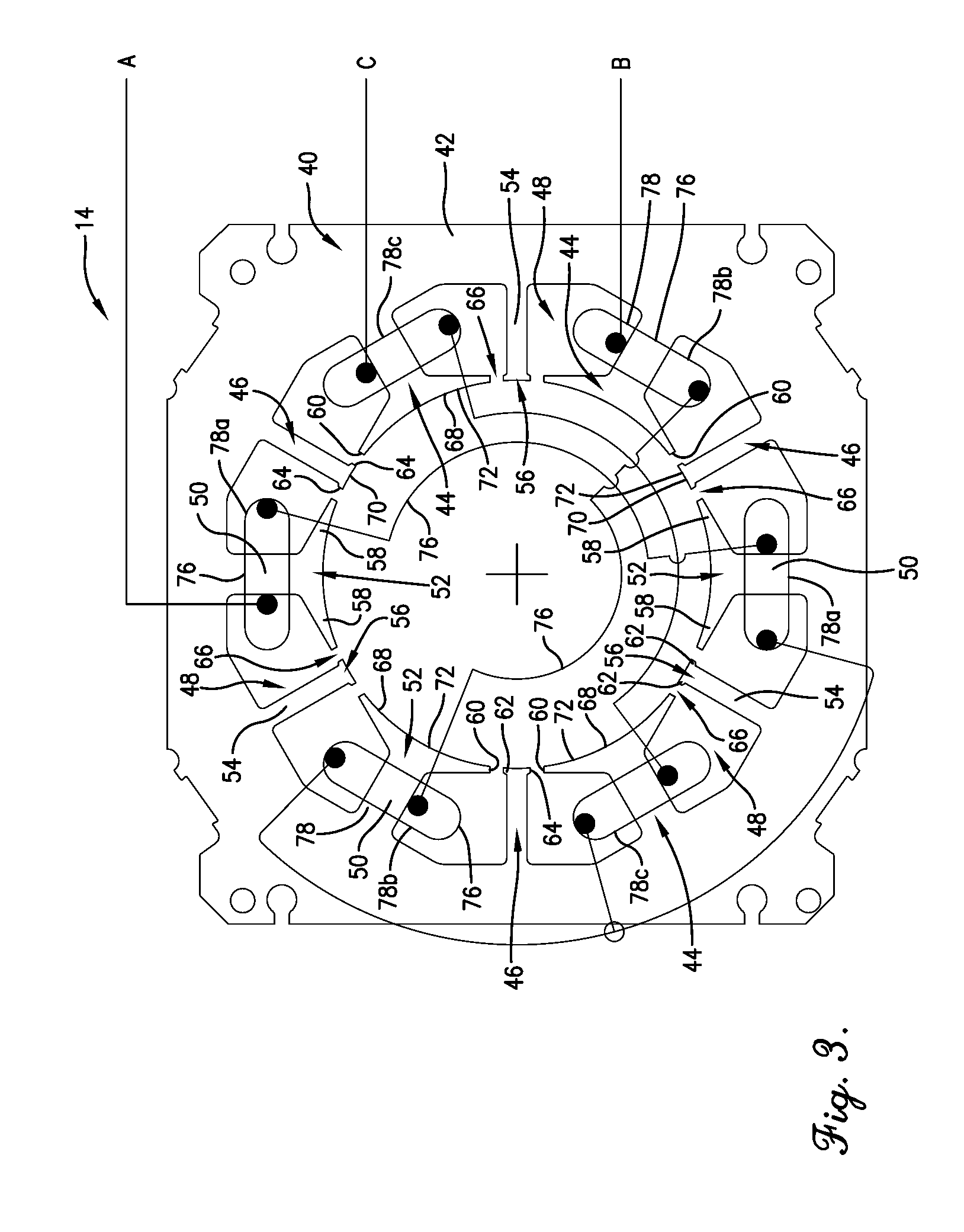 3-phase permanent magnet motor or generator having variable stator teeth