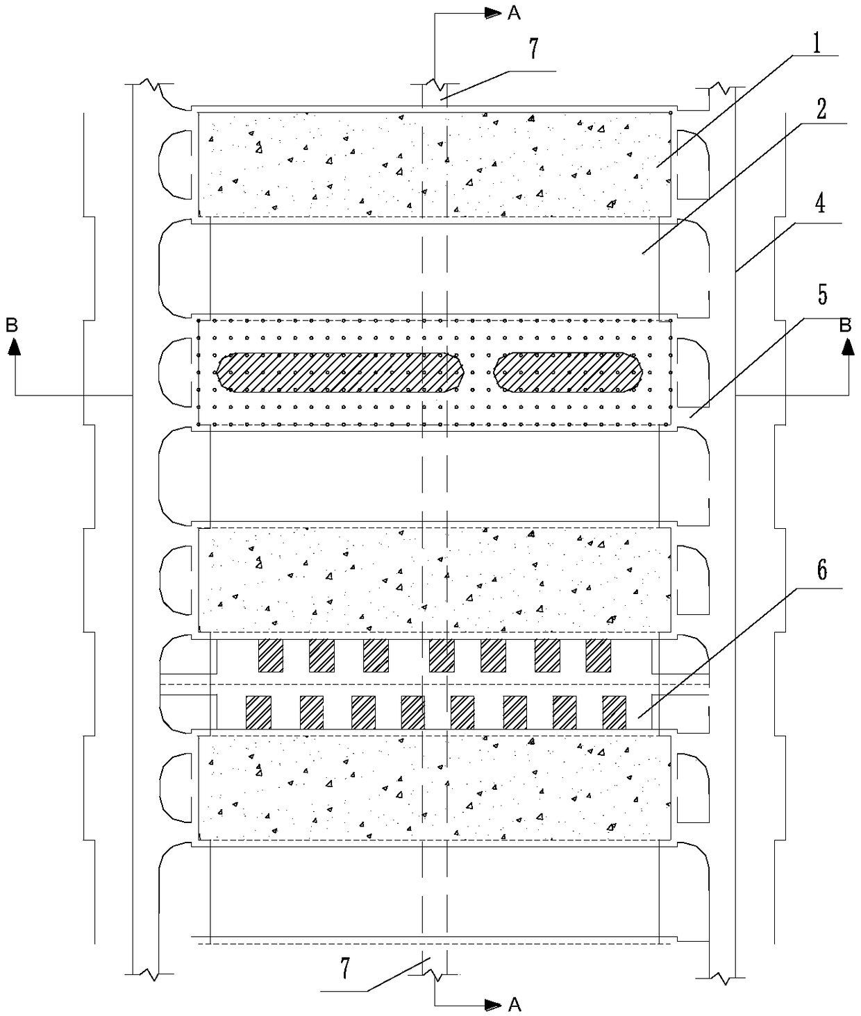 Three-step stoping method suitable for deep, heavy and large ore deposit