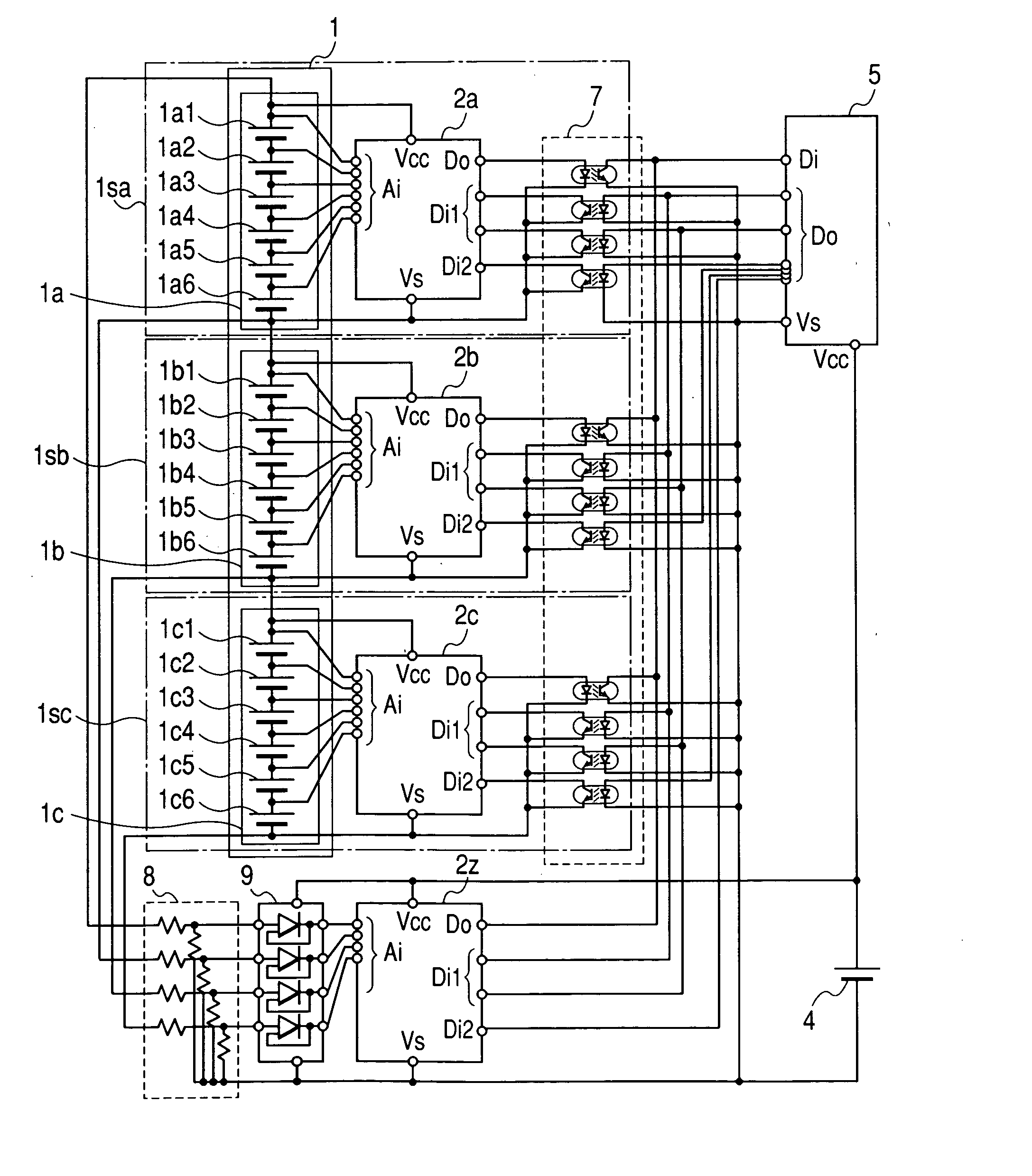 Cell voltage detection device and cell system using the same