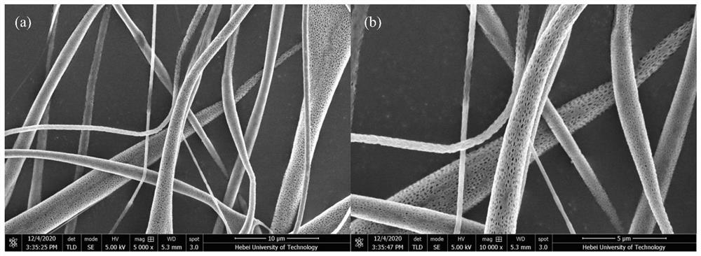 Electrostatic spinning preparation method of porous polylactic acid fiber oil absorption material