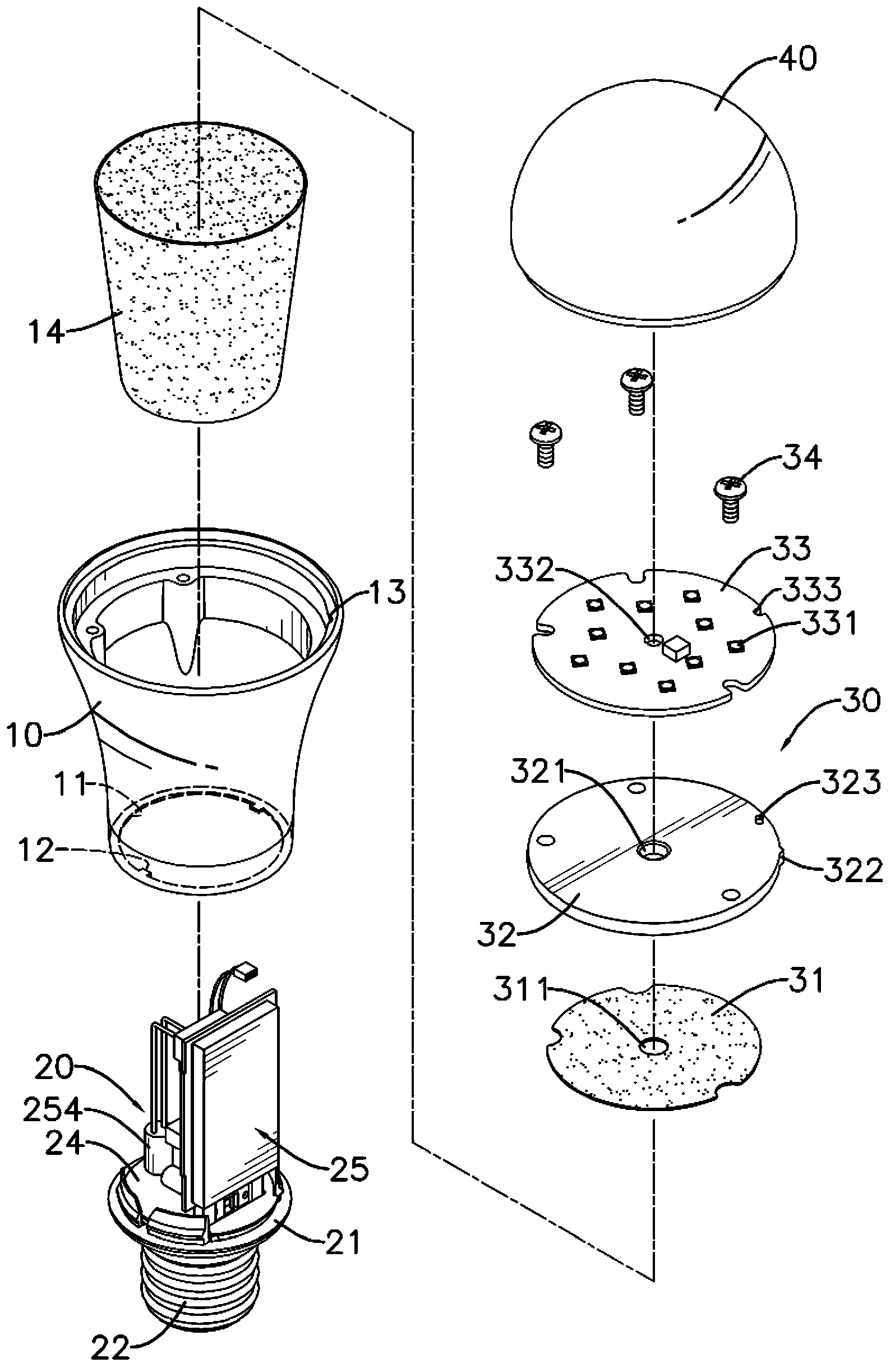 Light-emitting diode bulb lamp