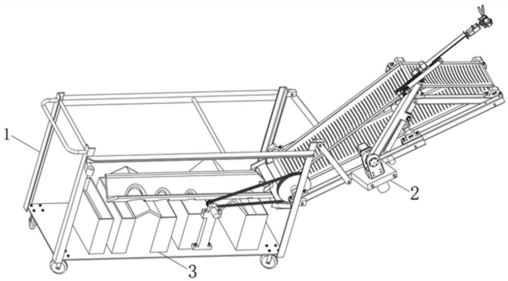 Picking, classifying and storage equipment for apples and using method thereof