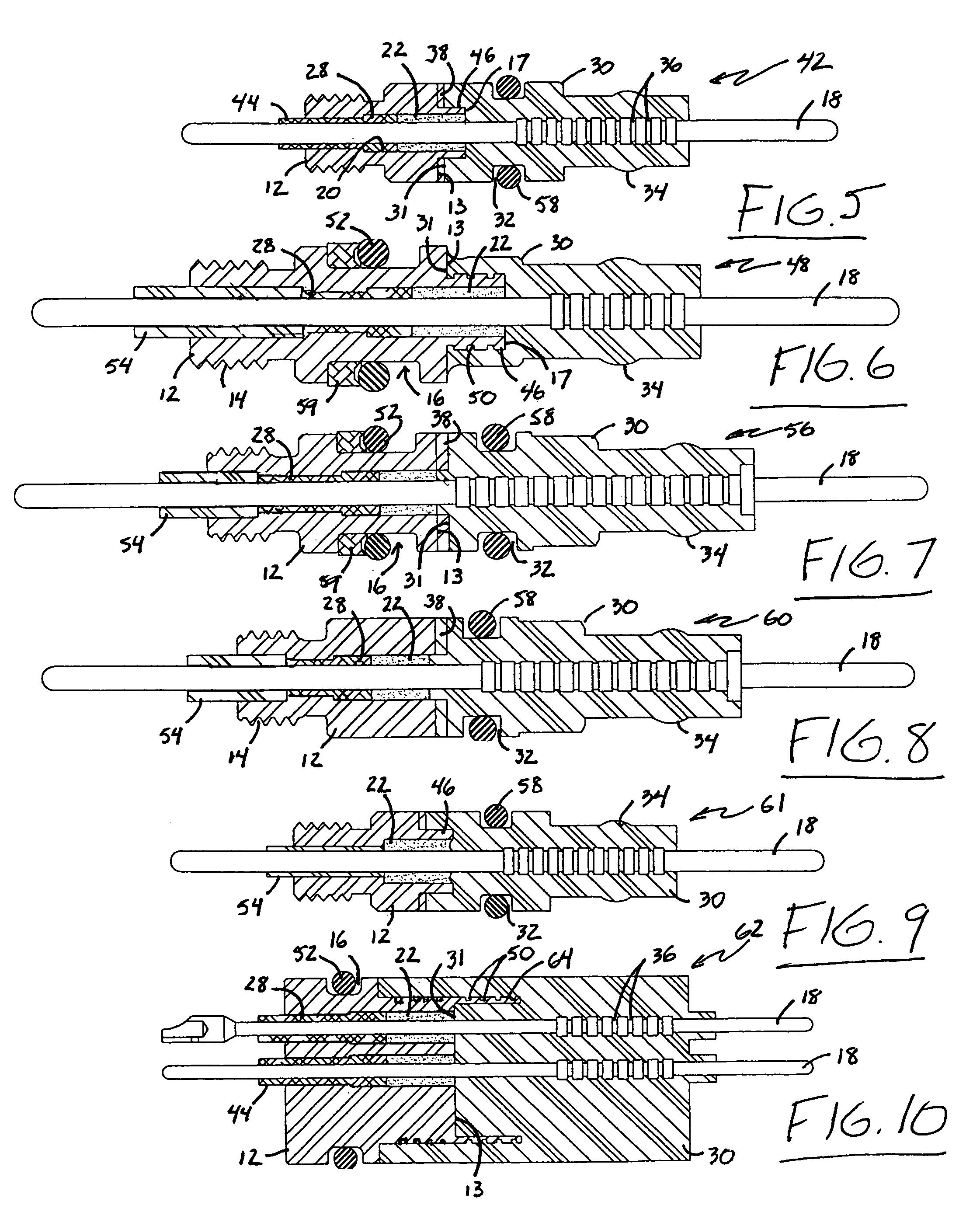 Hybrid glass-sealed electrical connectors