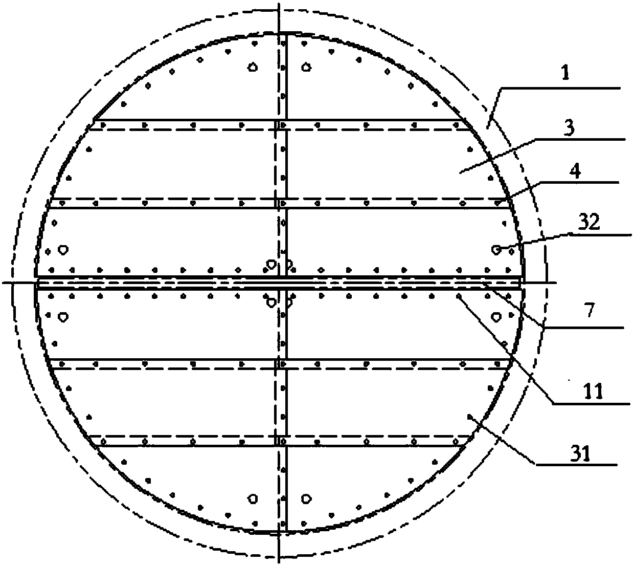 Tube sheet component and bottom head component circumferential weld local heat treatment technology