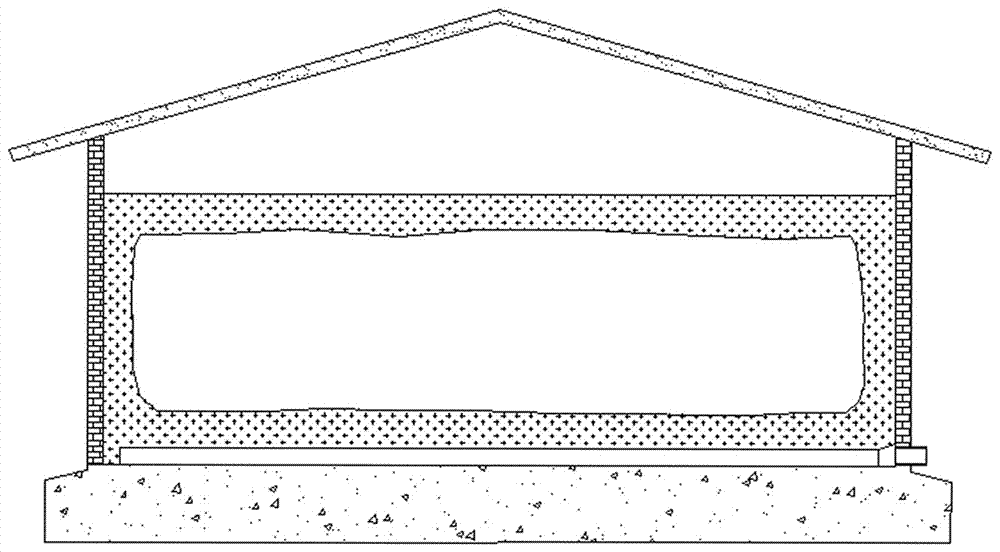 Water-retention and temperature-control grain storage method