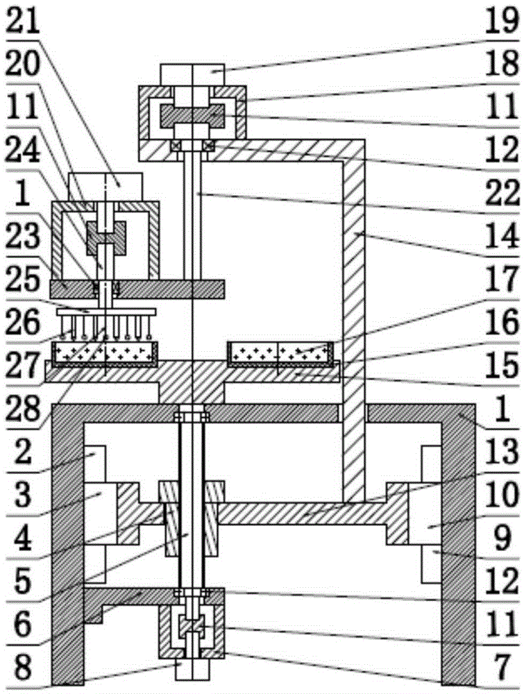 Operator elevation and rotation bituminous coal burnt material stirring loosening and triturating serial apparatus