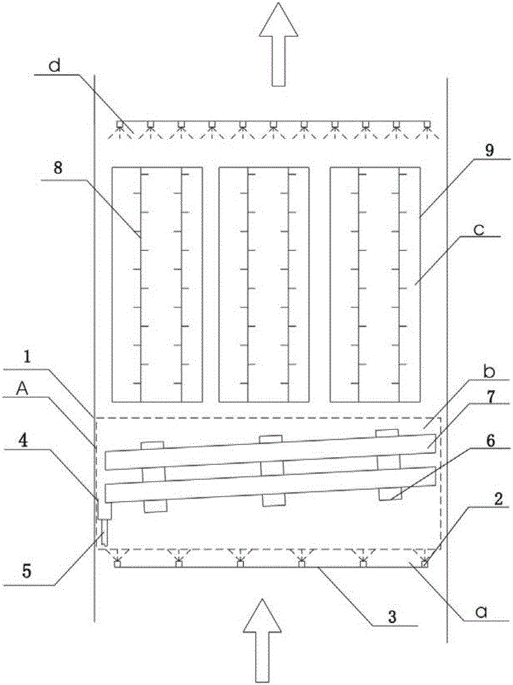 High-efficiency coupling dust remover applicable to desulfurization dust-removing absorption tower and dust removing method thereof