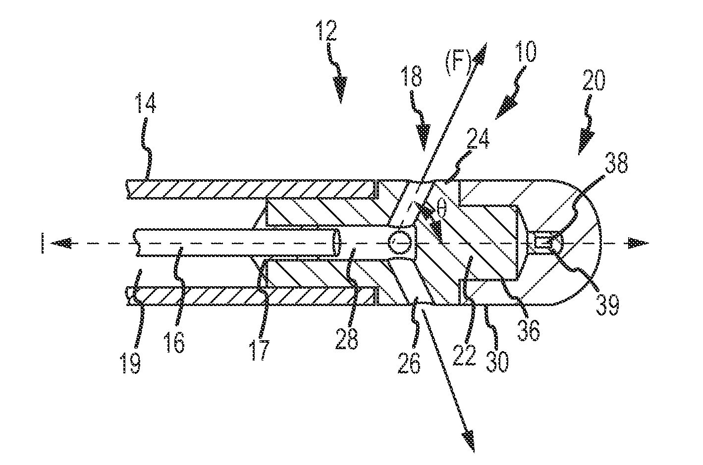 Irrigated ablation catheter assembly having a flow member to create parallel external flow